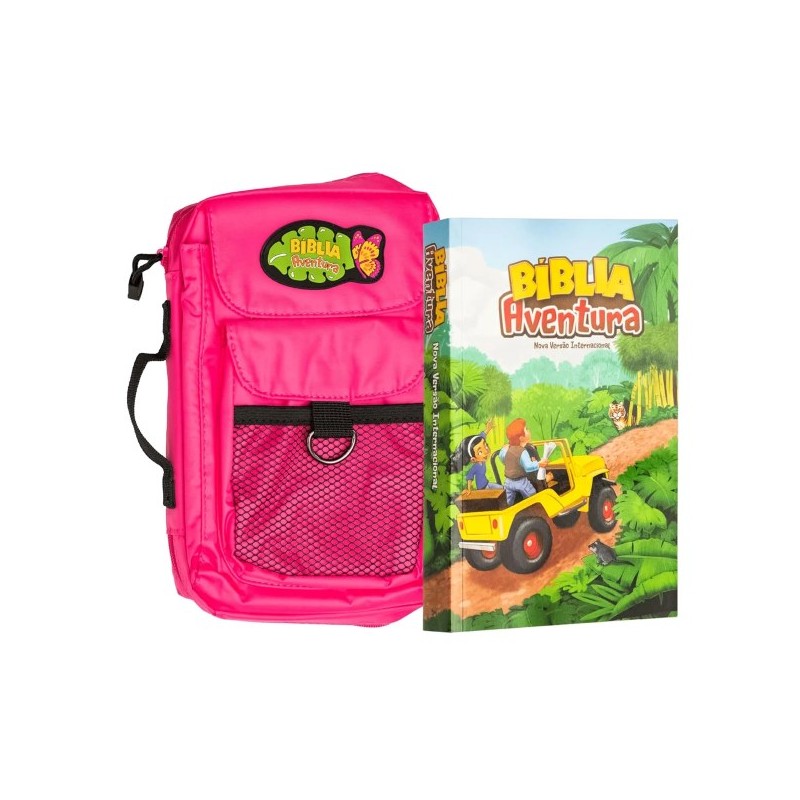 Bíblia Aventura | NVI | Capa Especial com Bolsa Rosa Bíblia Aventura | NVI | Capa Especial com Bolsa Rosa